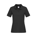 Image 2 - Colour Variant/Detail (if applicable): Promotional women's polo shirt showing rib collar tone-on-tone buttons piqué texture Australia