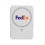 A wireless charging power bank in white with a circular design and a logo.