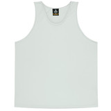 A light green singlet featuring a branding logo, suitable for casual wear.