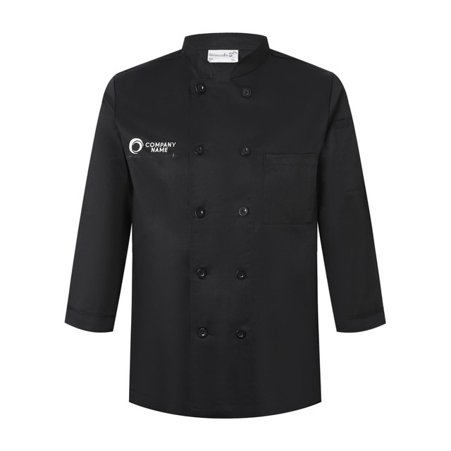 Classic 3/4 Sleeves Double Breasted Chef Jacket