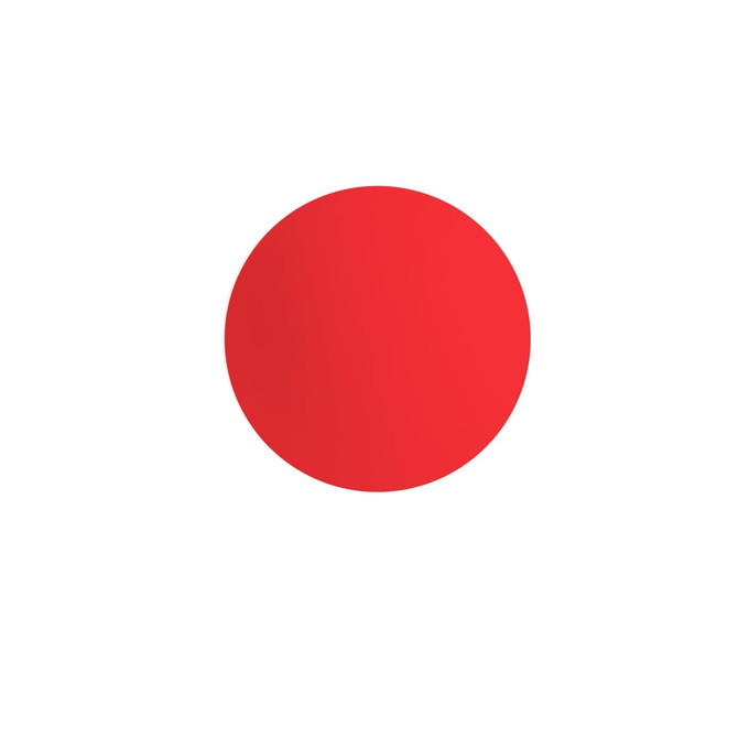 A red circle on a white background, featuring a simple design with no additional elements or text.