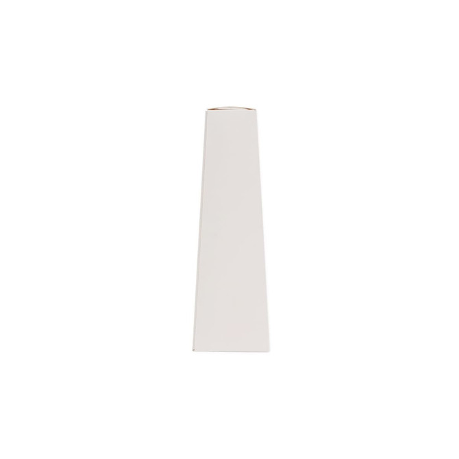 A long, white trapezoidal box with an open top and a branding logo.