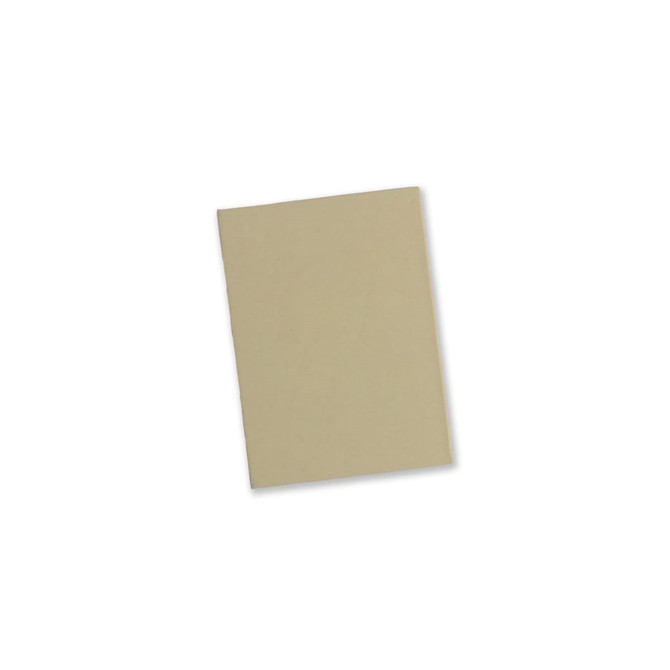 A compact sticky notepad in a pale yellow colour, featuring a simple design and a logo.
