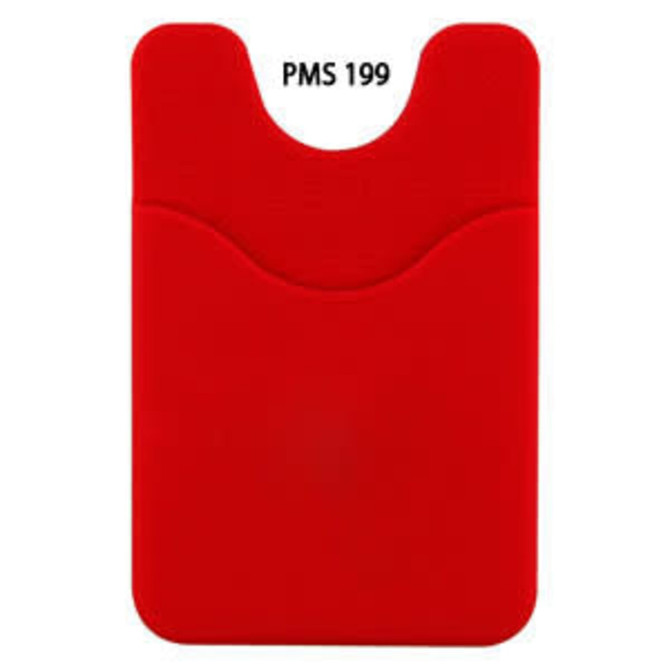 A red Smart Wallet featuring a pocket design, suitable for holding cards and with a logo.