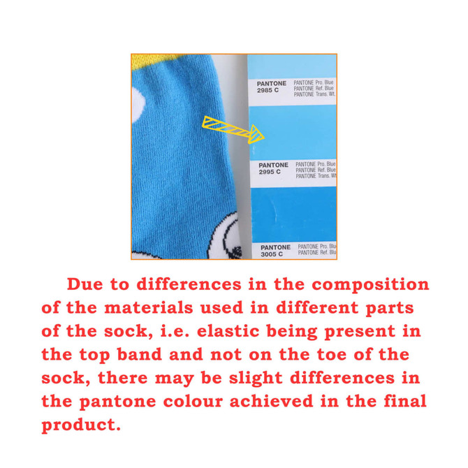 Bright blue football socks featuring a fun pattern and a towel bottom, with a logo on the side.
