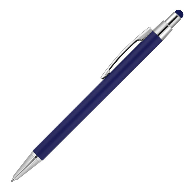 A matte ivy ballpoint pen with a silver clip and a stylus tip. The pen features a sleek, modern design. A matte ivy ballpoint pen with a silver clip and a stylus tip. The pen features a sleek, modern design.