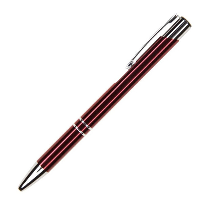 Auzon Pen in a shiny red finish with silver accents and a clip. Features a sleek, modern design.