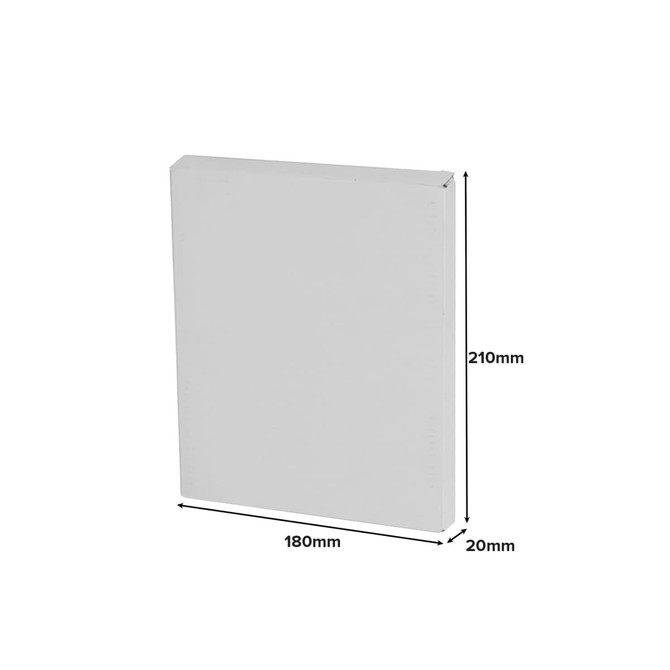 A5 Whiteboard Notebook in white, measuring 180mm x 210mm x 20mm, featuring a subtle logo.