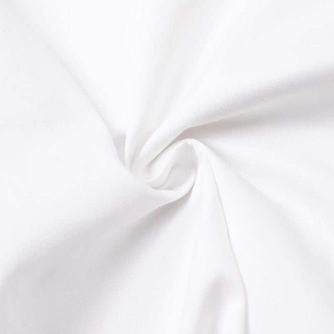 A close-up view of smooth, white fabric, showcasing its texture and appearance.