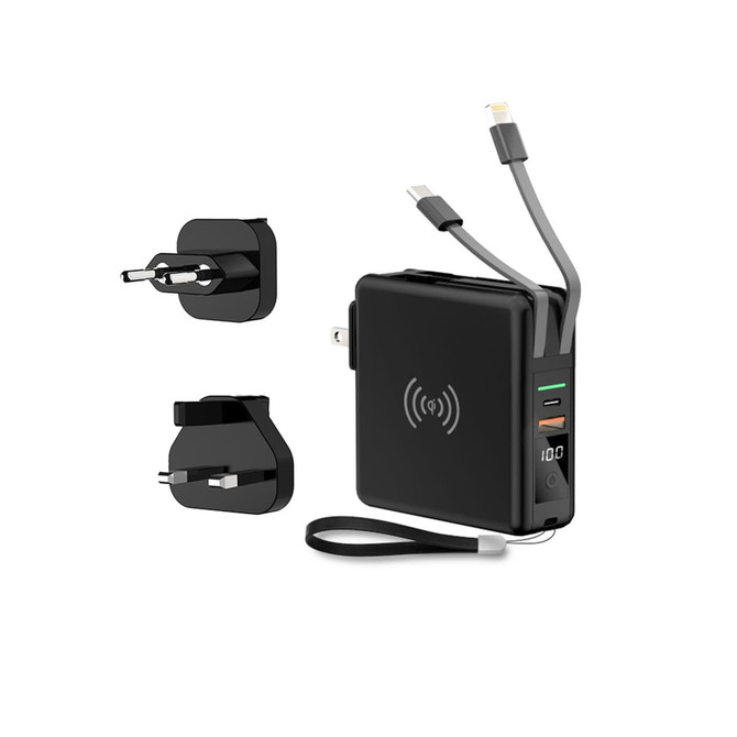 10000mAh Wireless Travel Power Bank