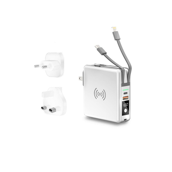 10000mAh Wireless Travel Power Bank