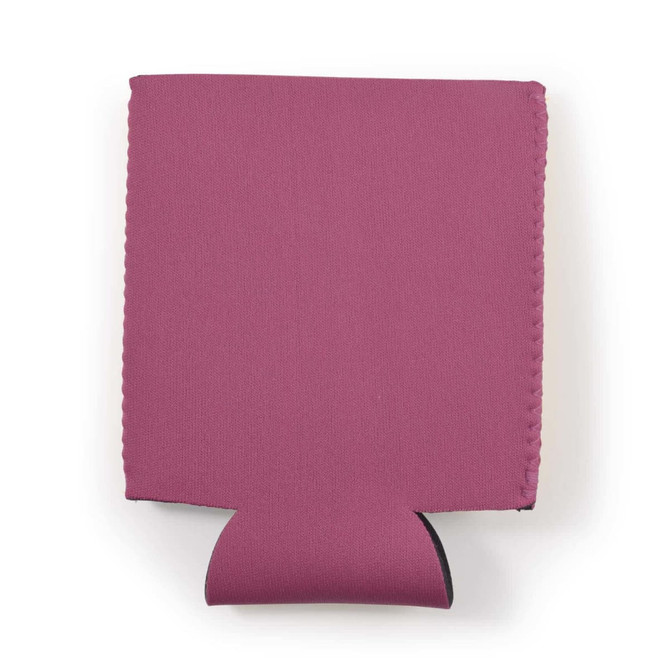 A Surf Stubby Cooler in a solid magenta color, designed to fit around a drink bottle to keep it cool.