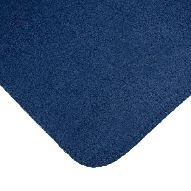 A soft blue Polar Blanket featuring a smooth texture and rounded edges.