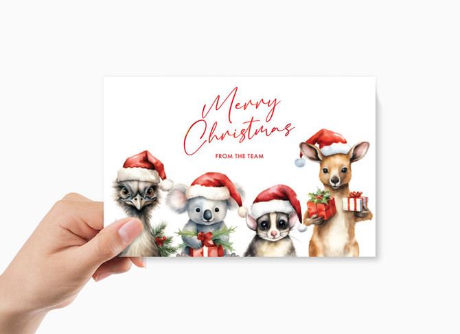 "Furry Christmas Team" Christmas Card