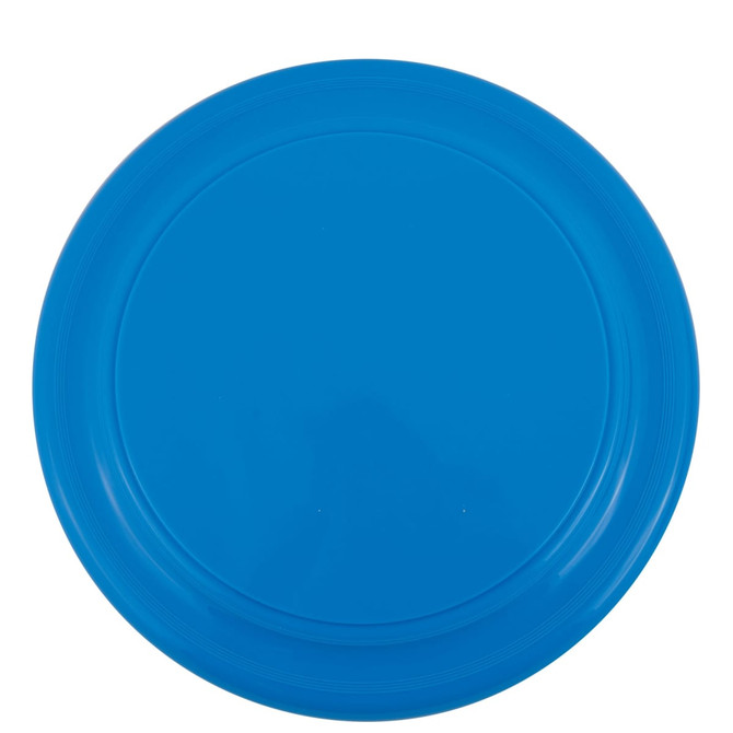 A blue lightweight frisbee with a smooth surface, designed for outdoor play.