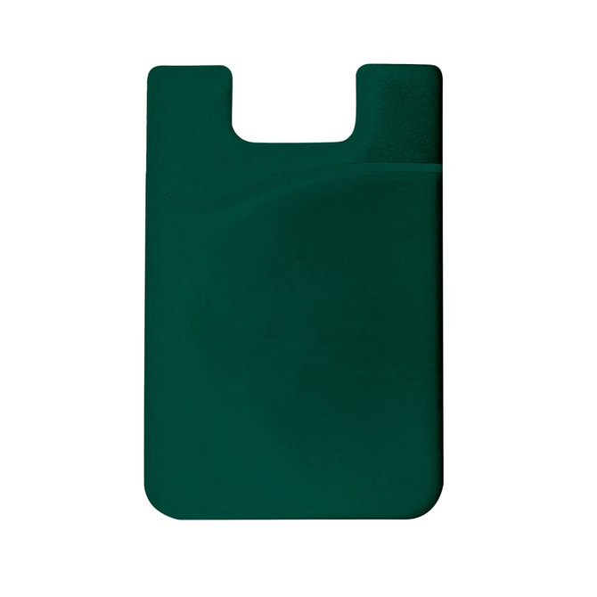 A green Smart Wallet with a slim design and a pocket for cards. It features a subtle texture and a logo.