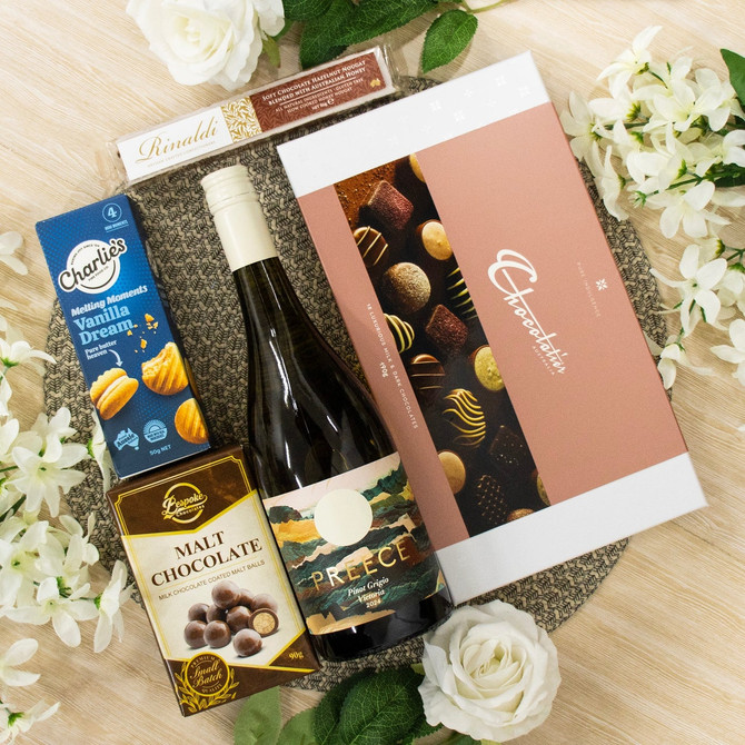 Preece Pinot Grigio Chocolate Indulgence Gift Hamper