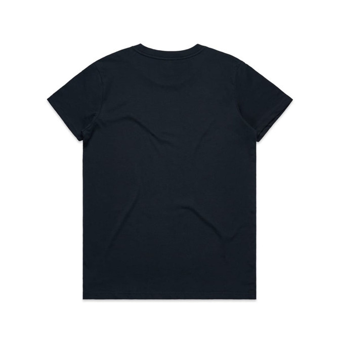 A plain black t-shirt with a classic crew neck and short sleeves, featuring no visible branding.