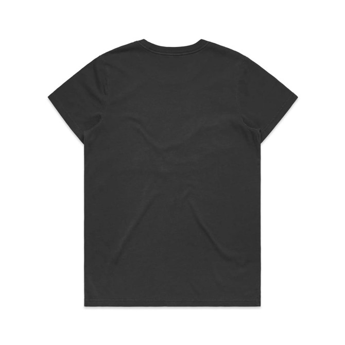 A black T-shirt with a simple, unadorned back. The shirt has short sleeves and a standard fit.