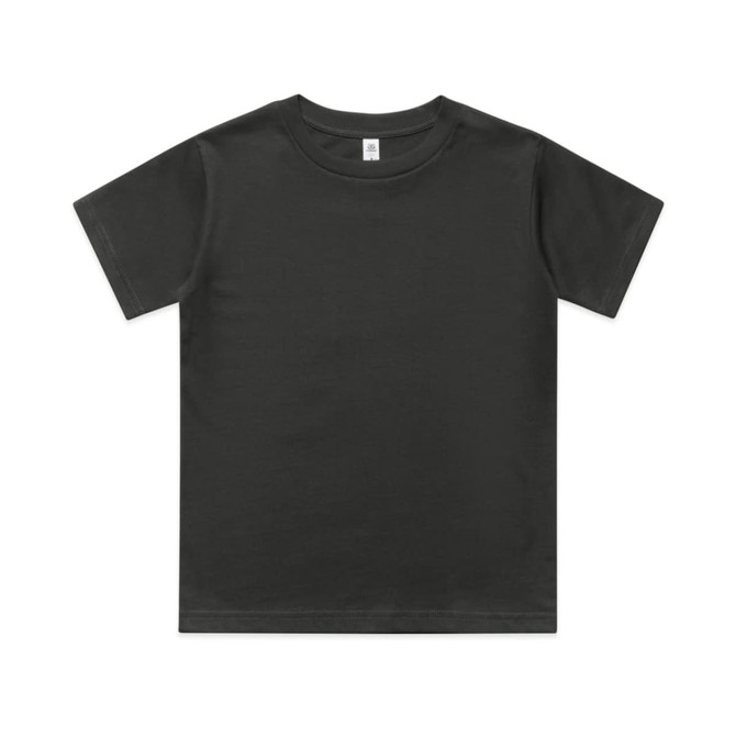 A black youth classic tee featuring short sleeves and a simple design. Includes a brand logo.