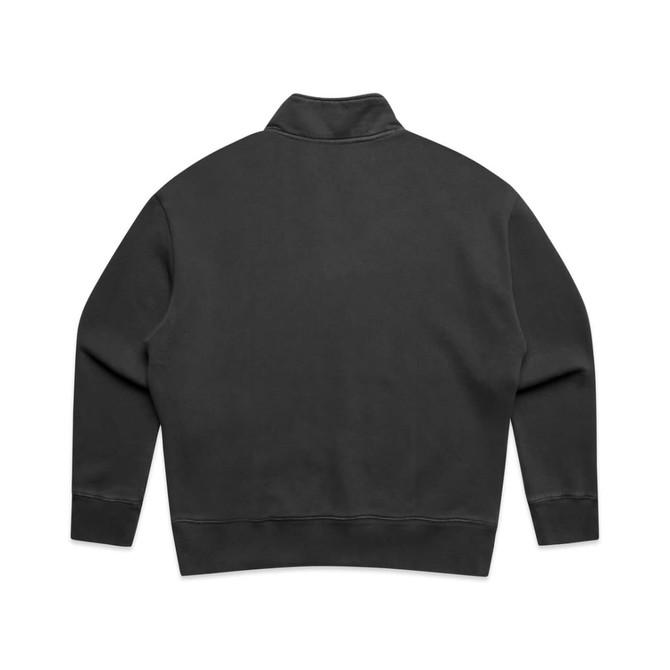A dark grey half-zip jacket with a relaxed fit and no visible branding.