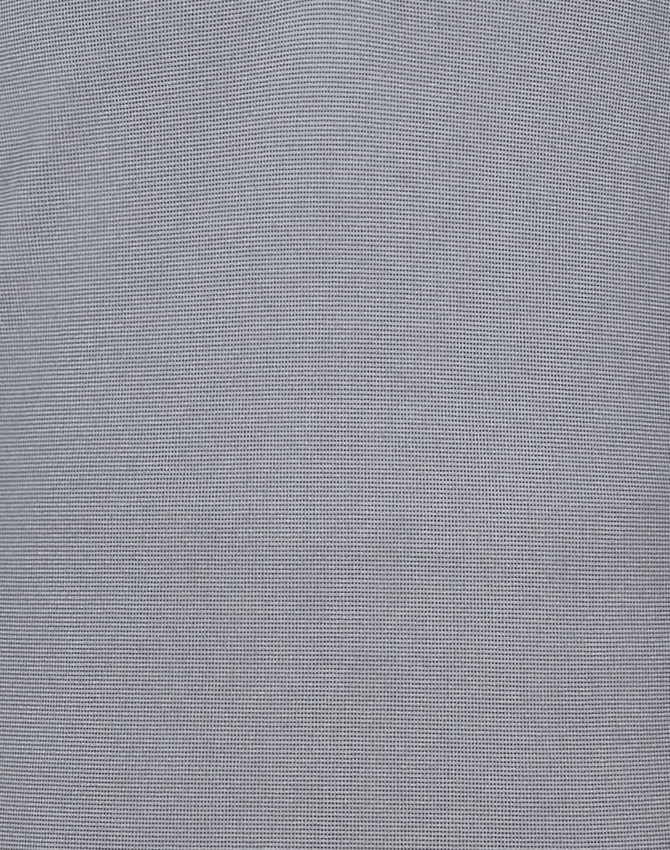 A textured grey polo shirt featuring a subtle pattern and a logo on the chest.