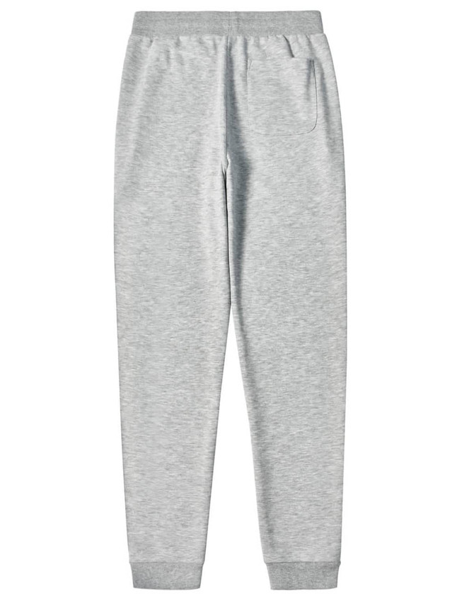 Light grey adults' poly/cotton terry sweat pants with an elasticised waistband and cuffs. Features two side pockets.