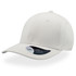 A white cap with a mid visor and a logo on the side, showcasing a smooth, simple design. A white cap with a mid visor and a logo on the side, showcasing a smooth, simple design.
