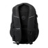 A black Swissdigital Neptune Backpack with padded shoulder straps and a sleek design. It features a logo and multiple compartments.