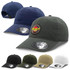 A collection of "Nomad Dad Hats" in navy, green, black, olive, khaki, and white. Each hat features a logo.