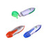 Three Hummel flash drives in green, orange, and blue, featuring a sleek design and a removable cap. Each has a logo.