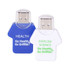 A blue and white flash drive shaped like a T-shirt, featuring a logo and text related to health and exercise science.
