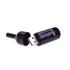 A drink bottle flash drive in black, featuring a detachable cap revealing a USB connector. It includes a logo on the body.