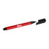 A red 3 in 1 stylus USB pen with a black cap and branding on the body.