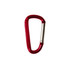 A red 6cm carabiner with a silver attachment point, suitable for various applications. Features a logo.