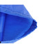 A blue polyester drawstring bag with a simple design and a drawstring closure. Features a logo.