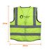 A hi-vis yellow unisex vest featuring reflective tapes and functional pockets, with visible branding.