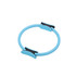 A blue Pilates circle with black grips, designed for fitness and exercise. It features a smooth, circular shape.