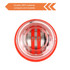 A red and transparent Powerful Wrist Ball made from quality ABS material, featuring an internal mechanism with two arrows.