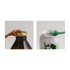 A drink bottle opener in orange, and a can opener in green, both positioned over bottle and can tops.