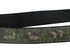 A detailed woven dog leash featuring a green and black design with duck motifs and grass accents.