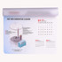 A mouse mat featuring a calendar for January and February 2026, with a design in shades of blue and grey.
