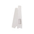 A white long style trapezoidal box with a window and a logo on the side.