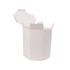 An octagonal white hat box with an open top and flared edges, featuring no visible branding.