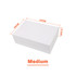 A medium, white foldable magnetic box with dimensions of 32cm x 26cm x 10.5cm, featuring a ribbon and a logo.