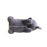 A grey animal plush toy, designed as a soft pillow with limbs, featuring a zip for storage.