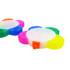 A five-colour highlighter in a flower shape, featuring pink, blue, green, yellow, and orange segments.
