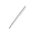 A silver Aluminium Cross Pen with a sleek design and a clip, featuring a minimalistic style.