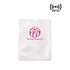 A white RFID passport holder featuring a pink logo. The design is sleek and minimalist, ideal for travel.