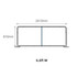 A Sidewalk Cafe Barrier, measuring 81x201cm, featuring a simple design with a metal frame. It includes a logo.